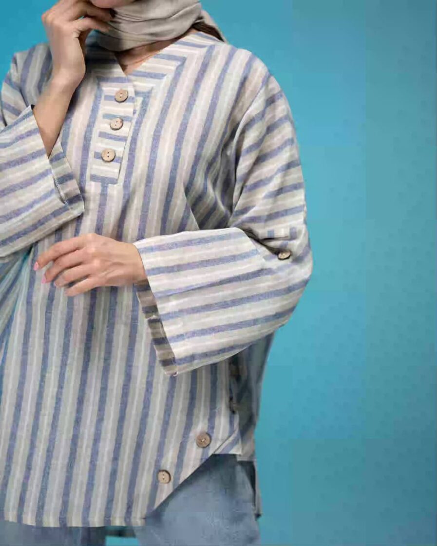 شومیز مانتویی نخی Bohamin